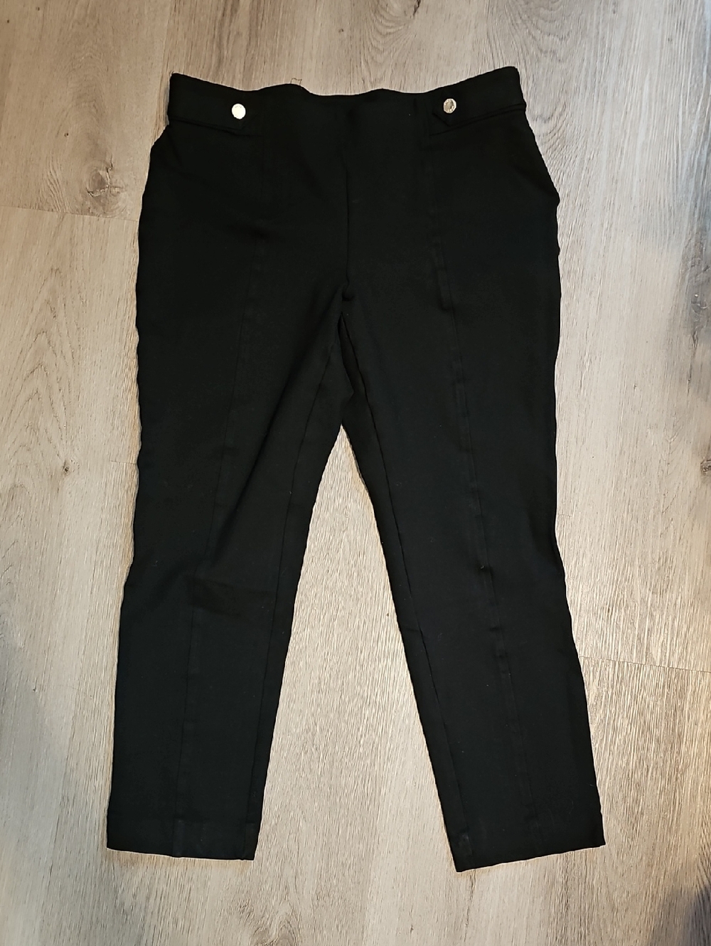 Anne Klein Black Straight Leg Pants